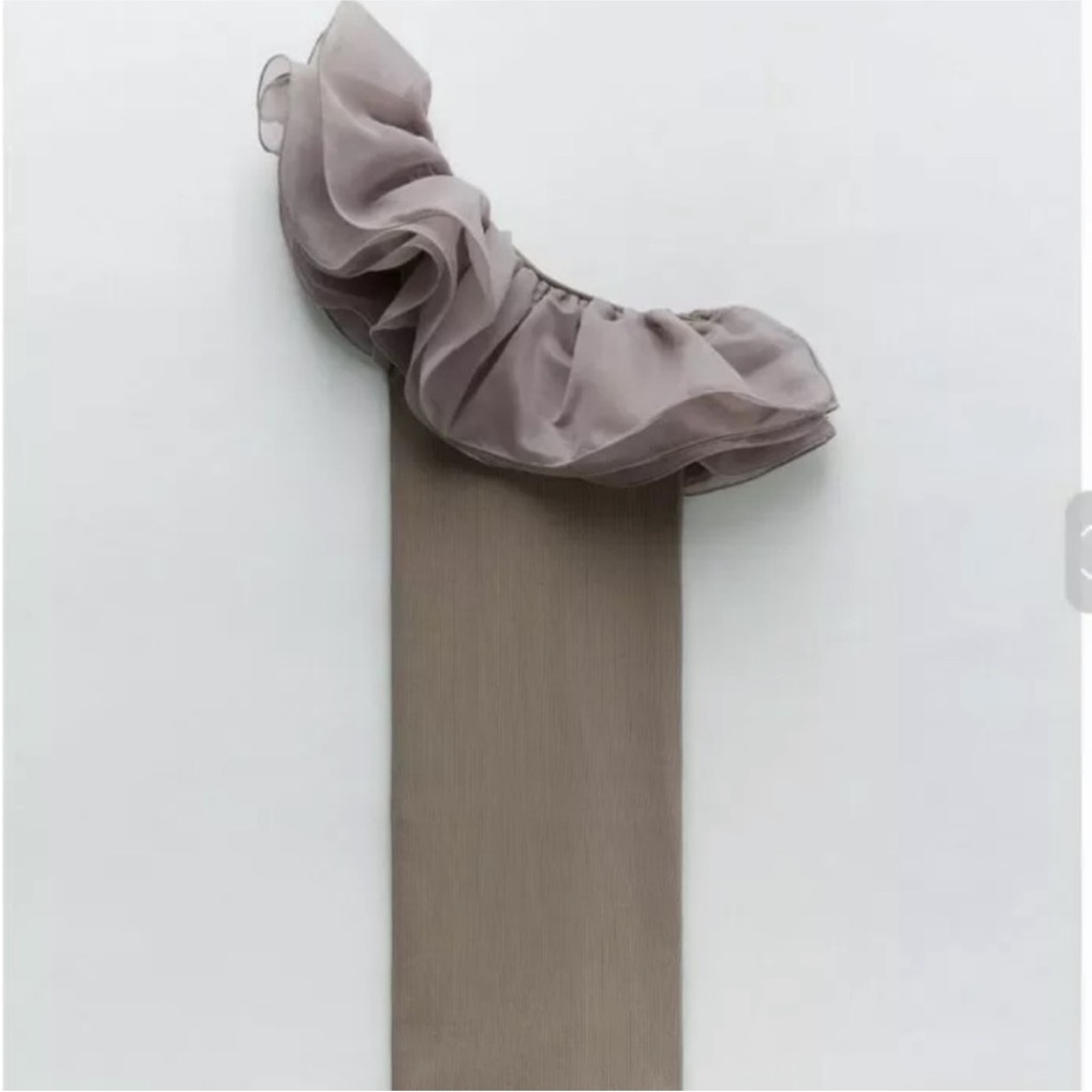 NWT Zara one shoulder organza ruffle bodycon dress